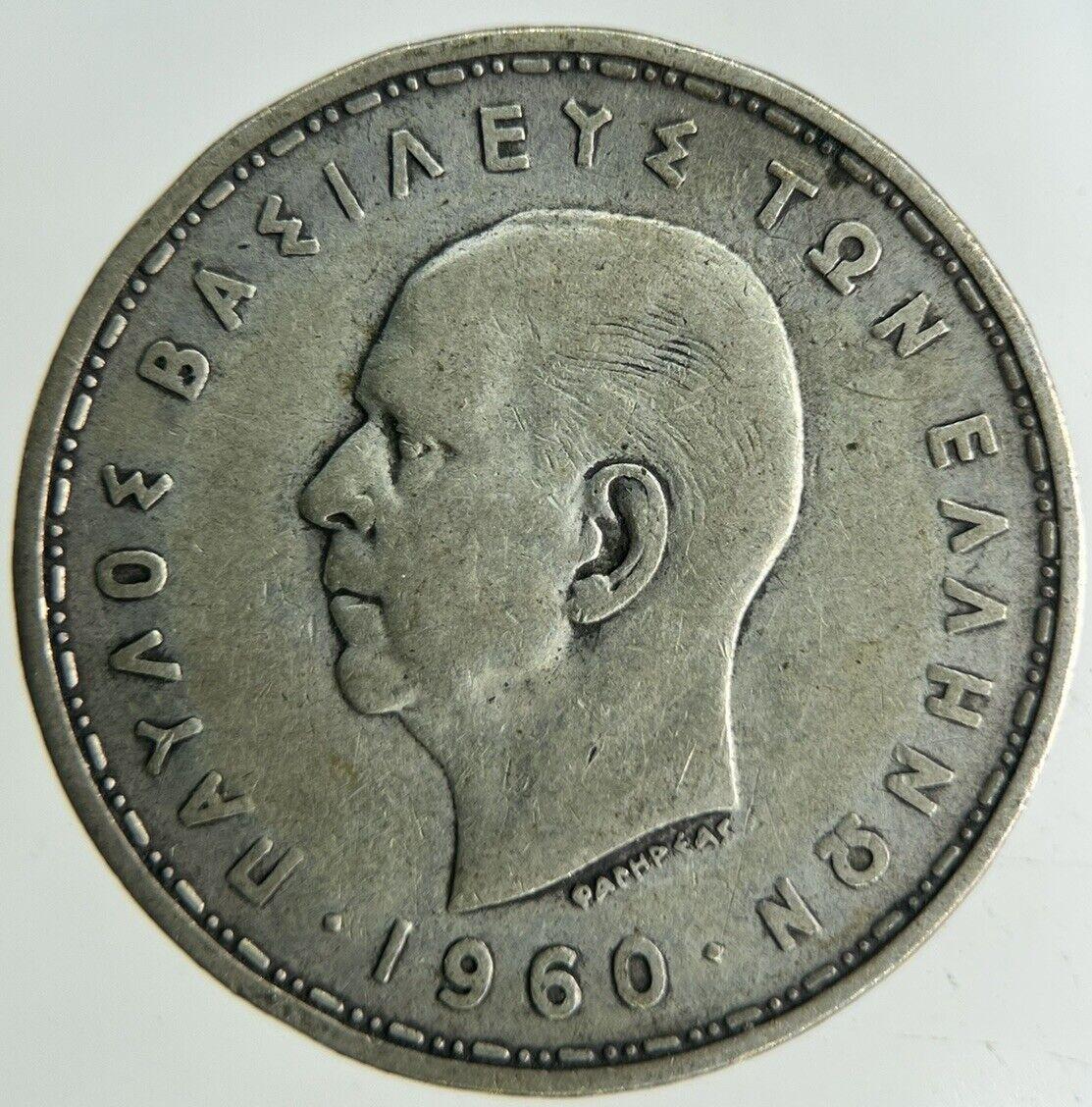 1960 Greece 20 Drachma Silver Coin | Collectable Grade