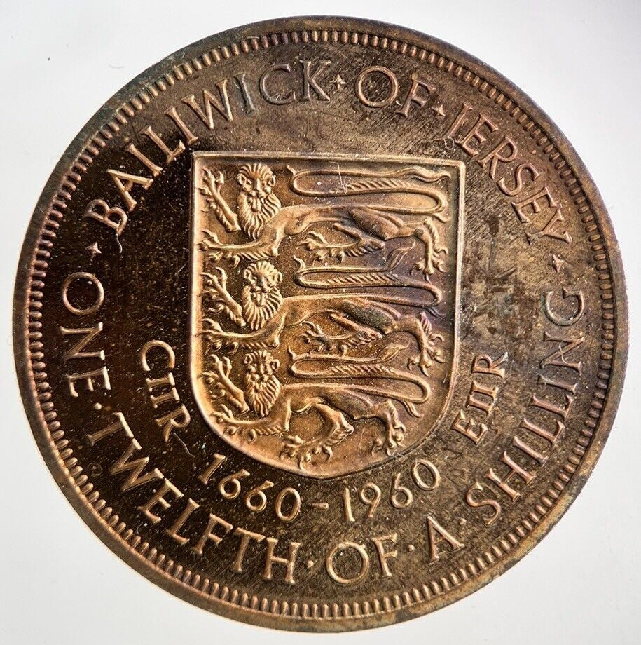 1960 Jersey One Twelfth Of A Shilling 1/12th Coin | Very High Grade