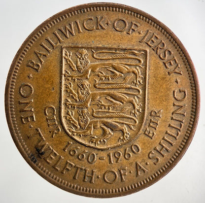 1960 Jersey One Twelfth Of A Shilling 1/12th Coin | Very High Grade