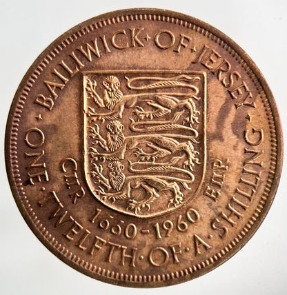 1960 Jersey One Twelfth Of A Shilling 1/12th Coin | Very High Grade
