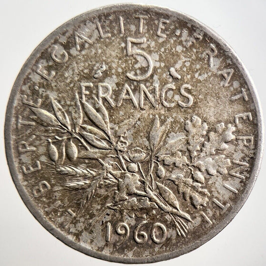 1960 France 5 Francs Silver Coin | Fine Collectable Grade | a3592