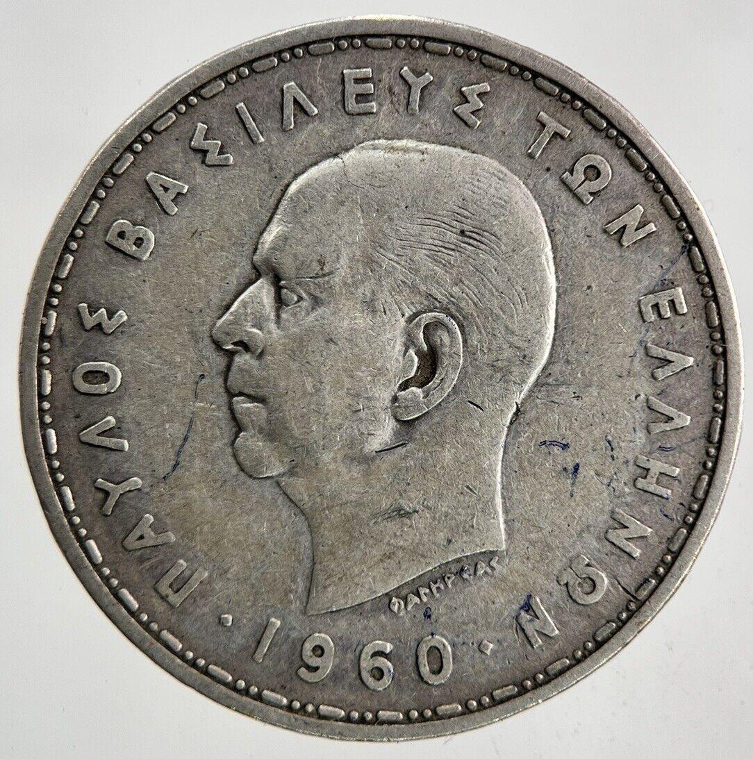 1960 Greece Greek 20 Drachmai Silver Coin | Collectable Grade