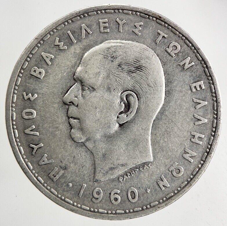 1960 Greece Greek 20 Drachmai Silver Coin | Collectable Grade