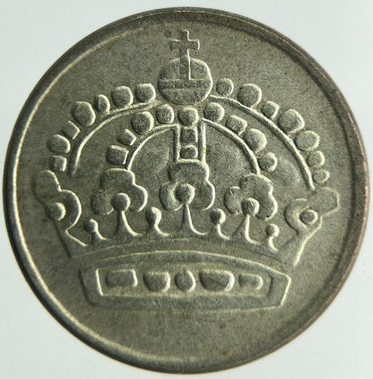 1960 Sweden 25 Ore Silver Coin | Fine Collectable Grade