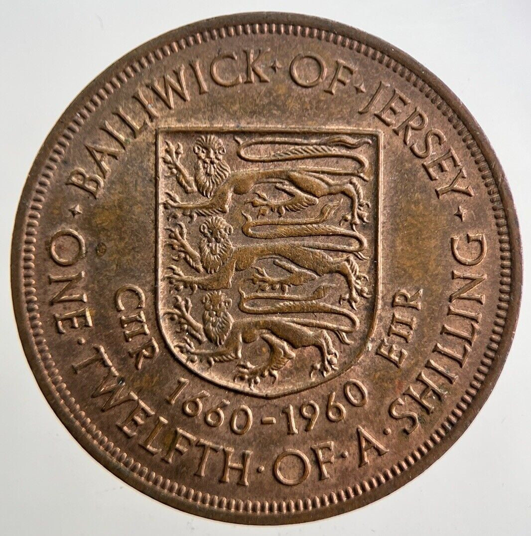 1960 Jersey One Twentieth 1/24th Shilling Penny Coin | Very High Grade | a4914