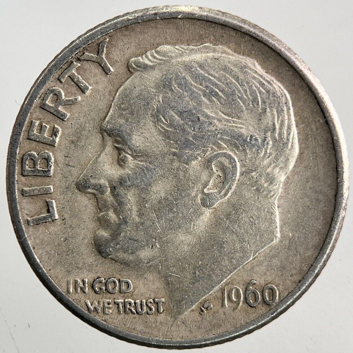 1960-D US USA Roosevelt Dime Silver Coin | Fine Collectable Grade