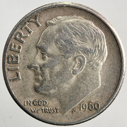 1960-D US USA Roosevelt Dime Silver Coin | Fine Collectable Grade