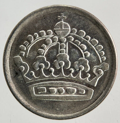 1960 Sweden 10 Ore Silver Coin | Fine Collectable Grade
