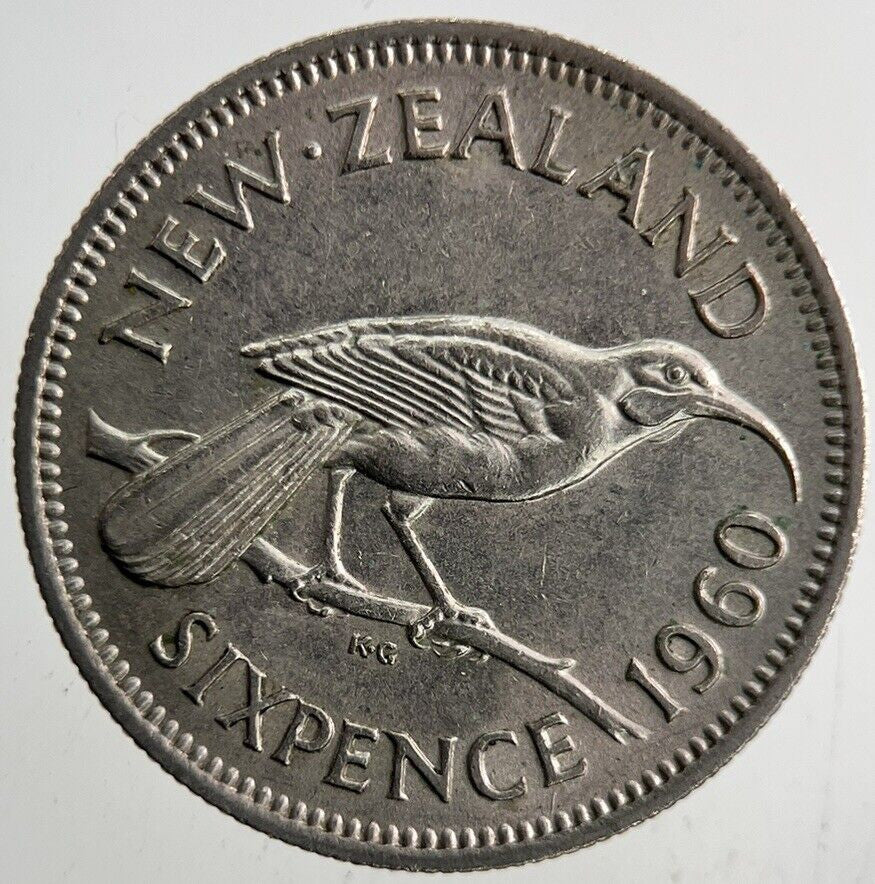 1960 New Zealand Sixpence Coin | Very High Grade