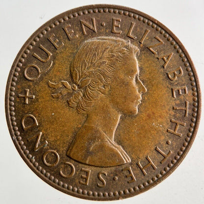 1960 New Zealand Half-Penny Coin | Very High Grade