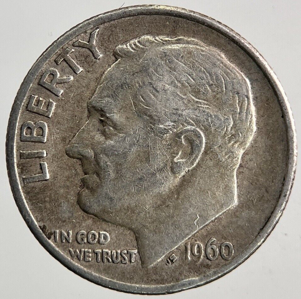 1960 US USA Roosevelt Dime Silver Coin | Fine Collectable Grade