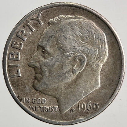 1960 US USA Roosevelt Dime Silver Coin | Fine Collectable Grade
