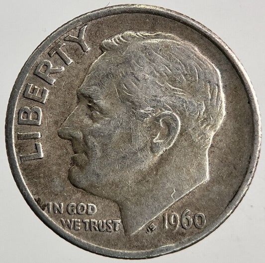 1960 US USA Roosevelt Dime Silver Coin | Fine Collectable Grade