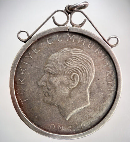 1960 Turkey 10 Lira Silver Coin | Fine Collectable Grade | a2491