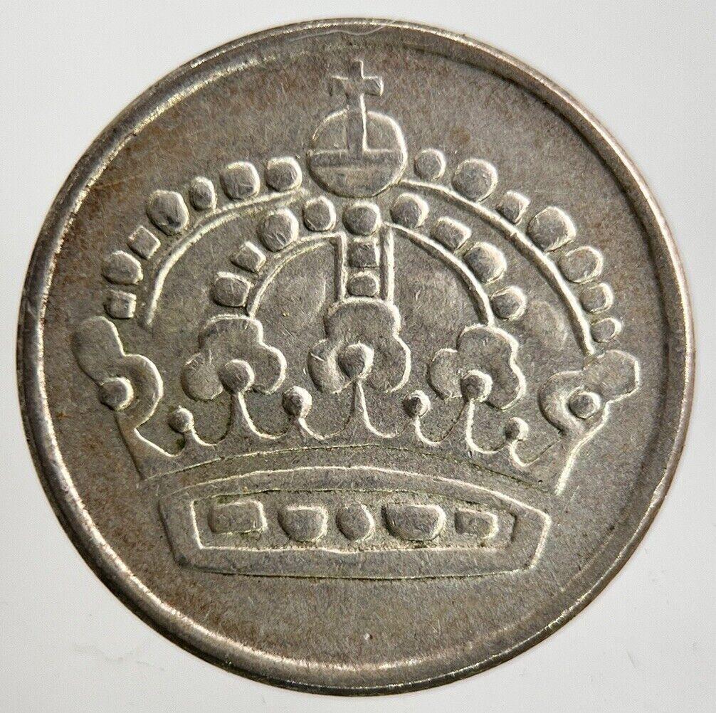1960 Sweden 25 Ore Silver Coin | Fine Collectable Grade