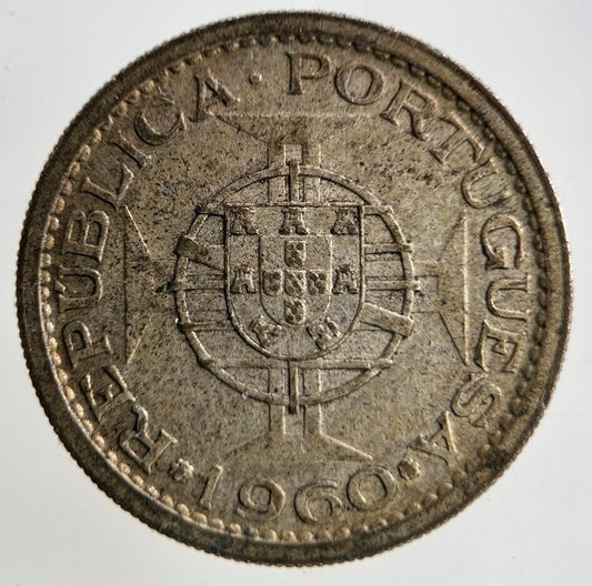 1960 Portugal Mozambique 5 Escudos Silver Coin | Fine Collectable Grade
