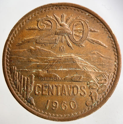 1960 Mexico 20 Centavos Coin | Very High Grade
