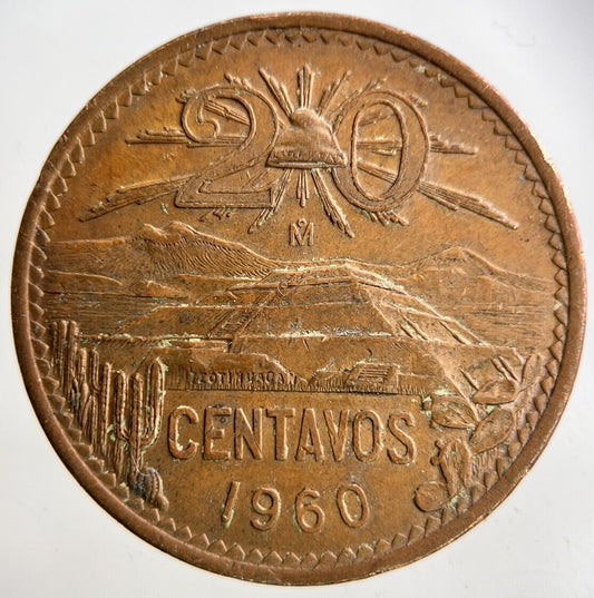 1960 Mexico 20 Centavos Coin | Very High Grade