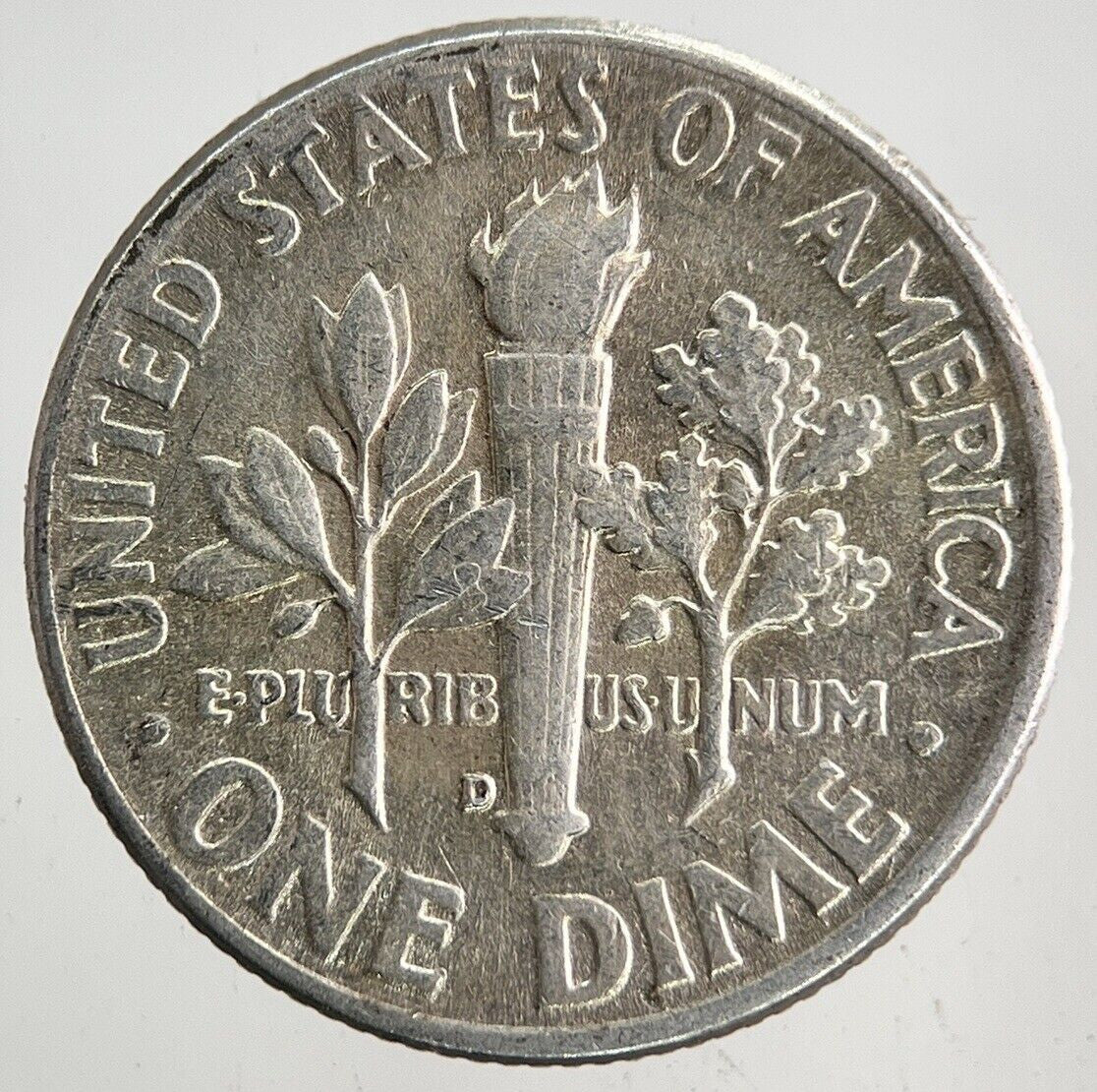 1960-D US USA Roosevelt One Dime Silver Coin | Fine Collectable Grade