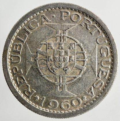 1960 Portugal Mozambique 5 Escudos Silver Coin | Fine Collectable Grade