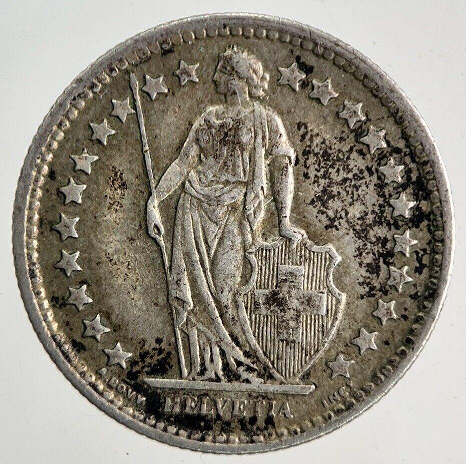 1960 Switzerland Swiss 1/2 Half Franc Silver Coin | Fine Collectable Grade