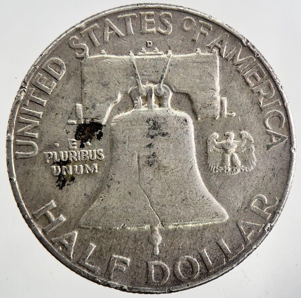 1960-D USA US Benjamin Half-Dollar Silver Coin | Fine Collectable Grade