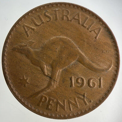 1961 Australia One Penny Coin | Fine Collectable Grade