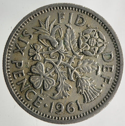 1961 Elizabeth II 2nd Sixpence Coin | Fine Collectable Grade