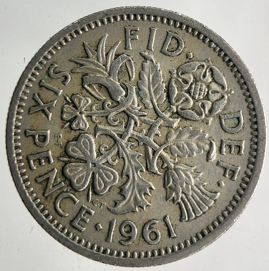 1961 Elizabeth II 2nd Sixpence Coin | Fine Collectable Grade
