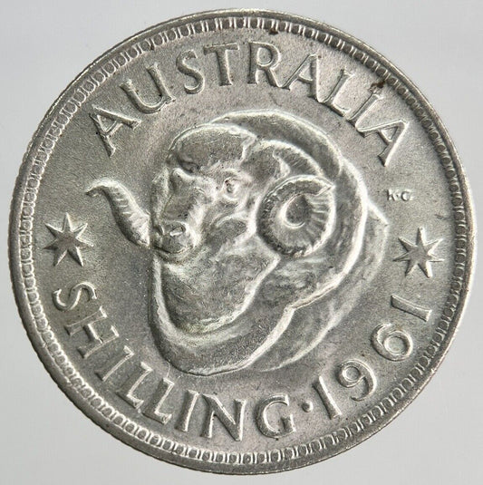1961 Australia Shilling Silver Coin | Very High Grade | a1907