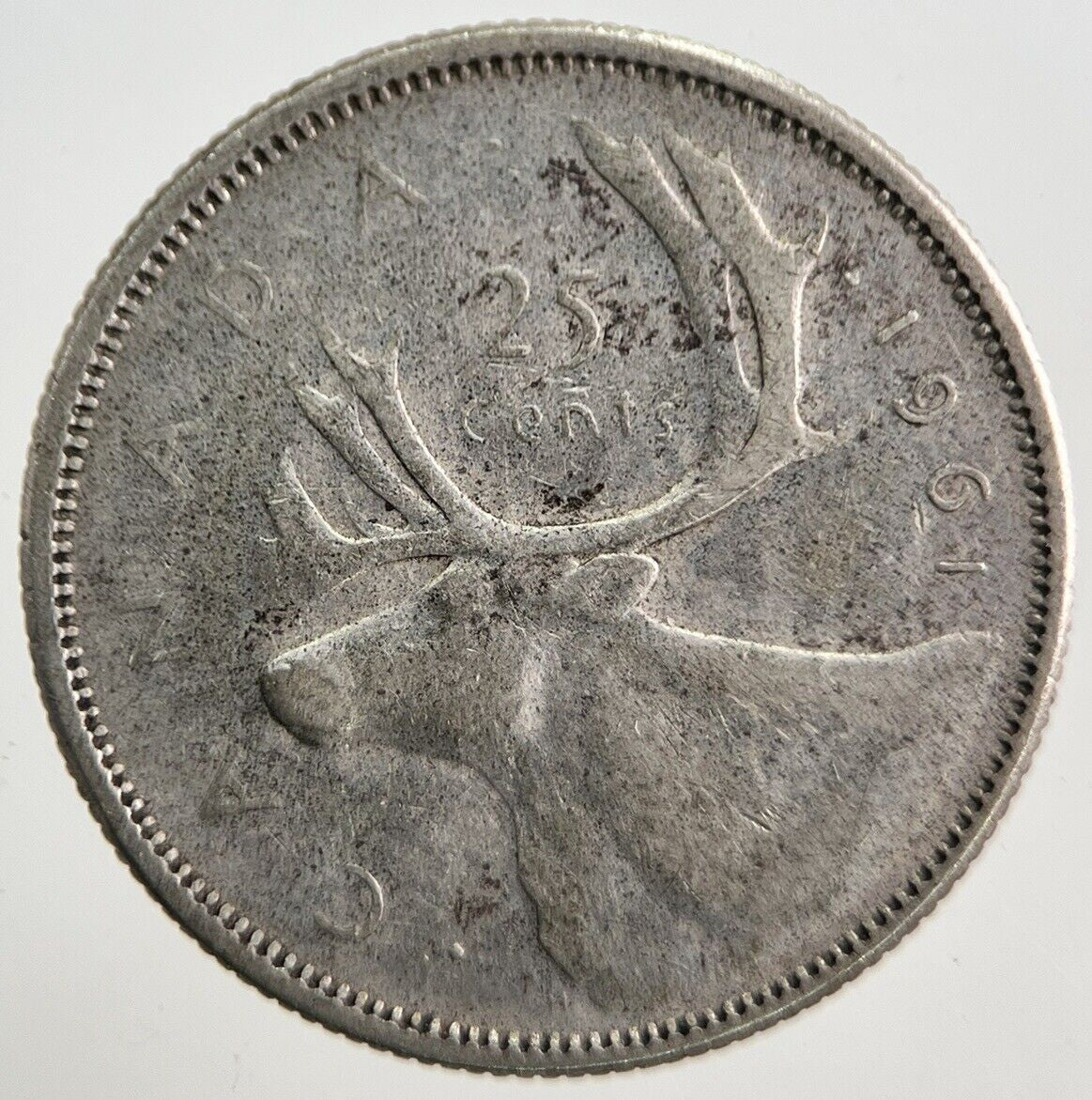 1961 Canada 25 Cents Silver Coin | Collectable Grade | a7256