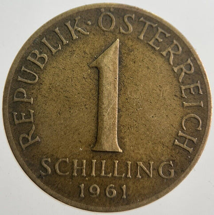 1961 Austria 1 One Shilling Schilling Coin | Collectable Grade | a7623