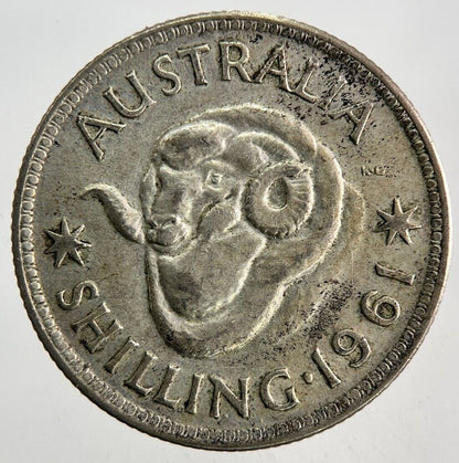 1961 Australia Shilling Silver Coin | Fine Collectable Grade