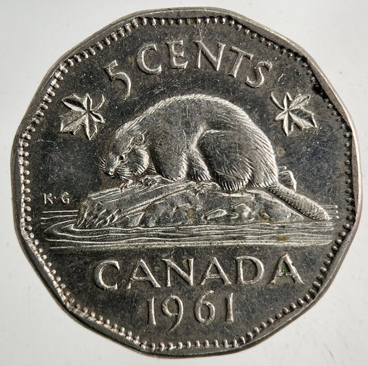 1961 Canada 5 Cents Coin | Very High Grade