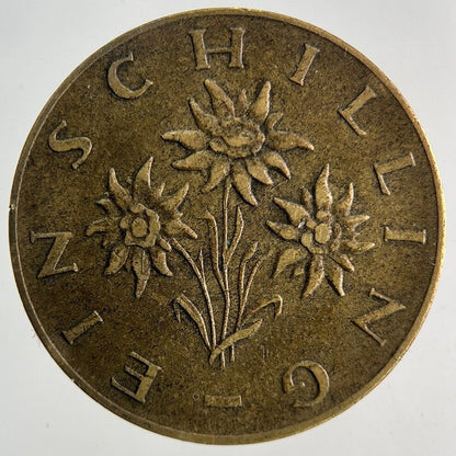 1961 Austria One Schilling Coin | Fine Collectable Grade