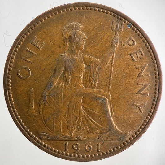 1961 Elizabeth II 2nd One Penny Coin | Fine Collectable Grade