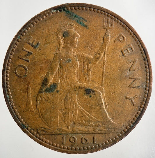 1961 Elizabeth II 2nd One Penny Coin | Fine Collectable Grade