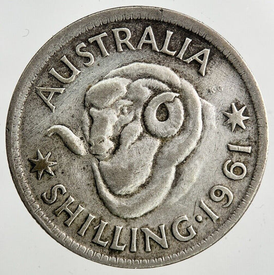 1961 Australia Shilling Silver Coin | Fine Collectable Grade