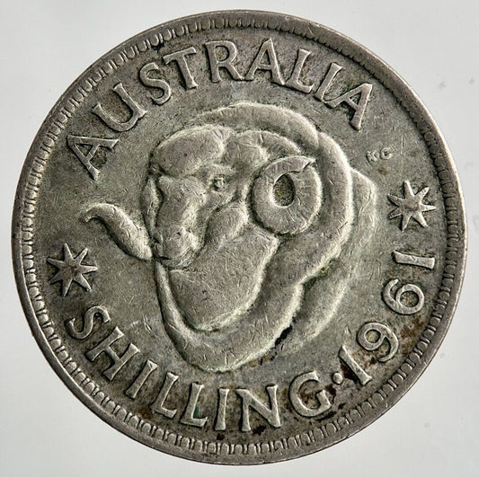 1961 Australia Shilling Silver Coin | Fine Collectable Grade
