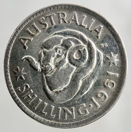 1961 Australia Shilling Silver Coin | Fine Collectable Grade