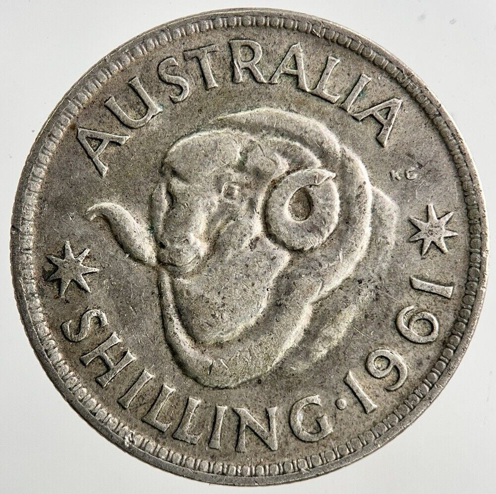 1961 Australia Shilling Silver Coin | Fine Collectable Grade