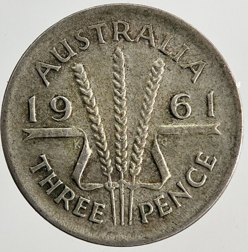 1961 Australia Threepence Silver Coin | Fine Collectable Grade