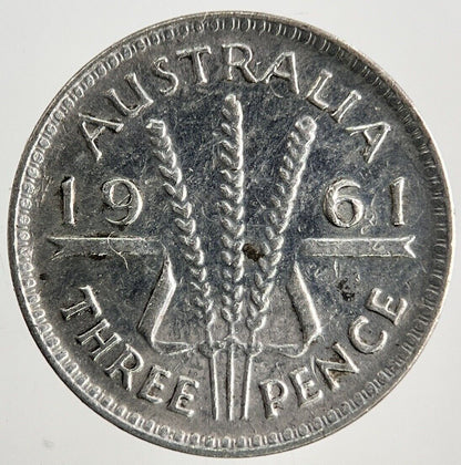 1961 Australia Threepence Silver Coin | Fine Collectable Grade