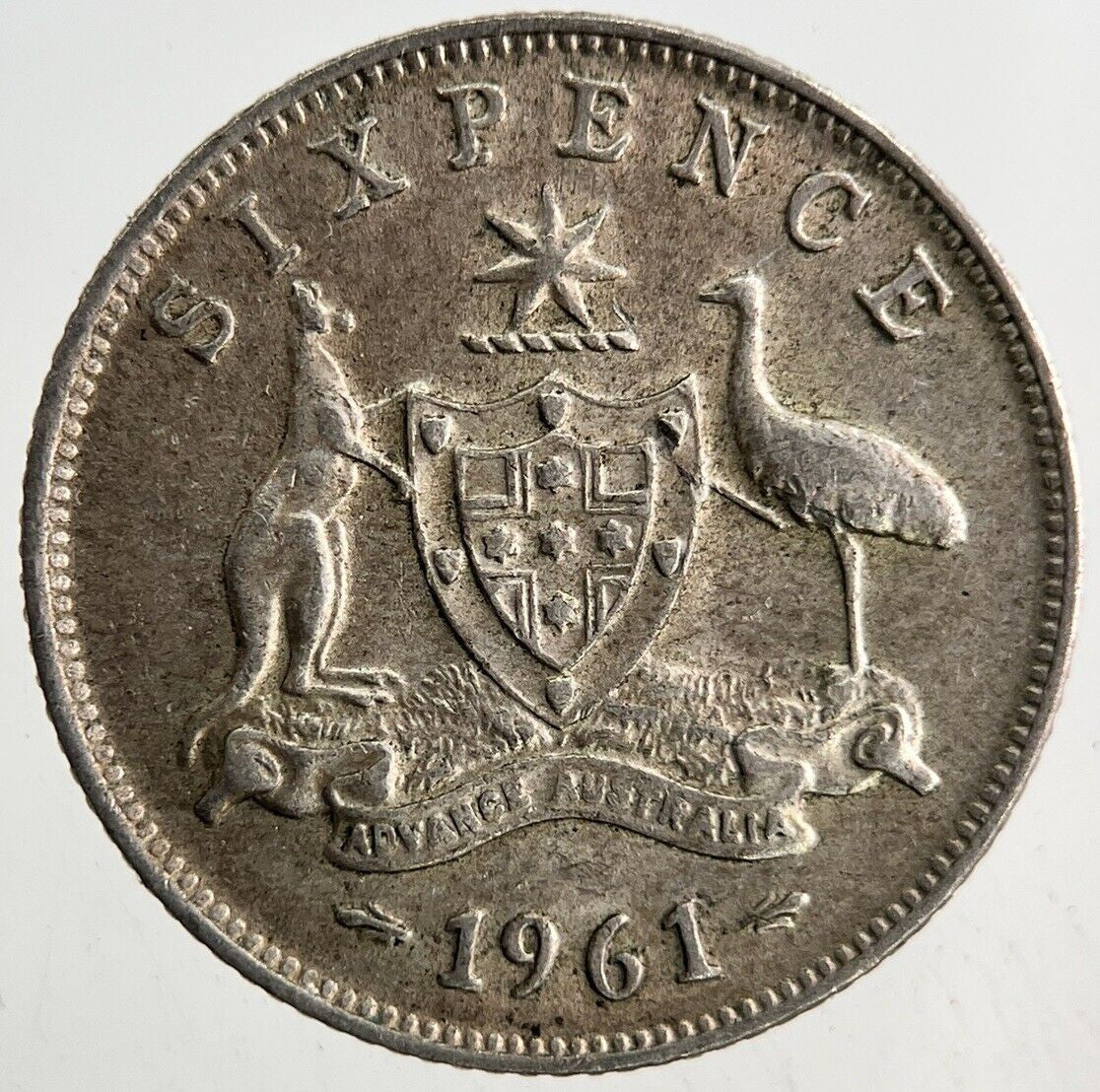 1961 Australia Sixpence Silver Coin | Fine Collectable Grade