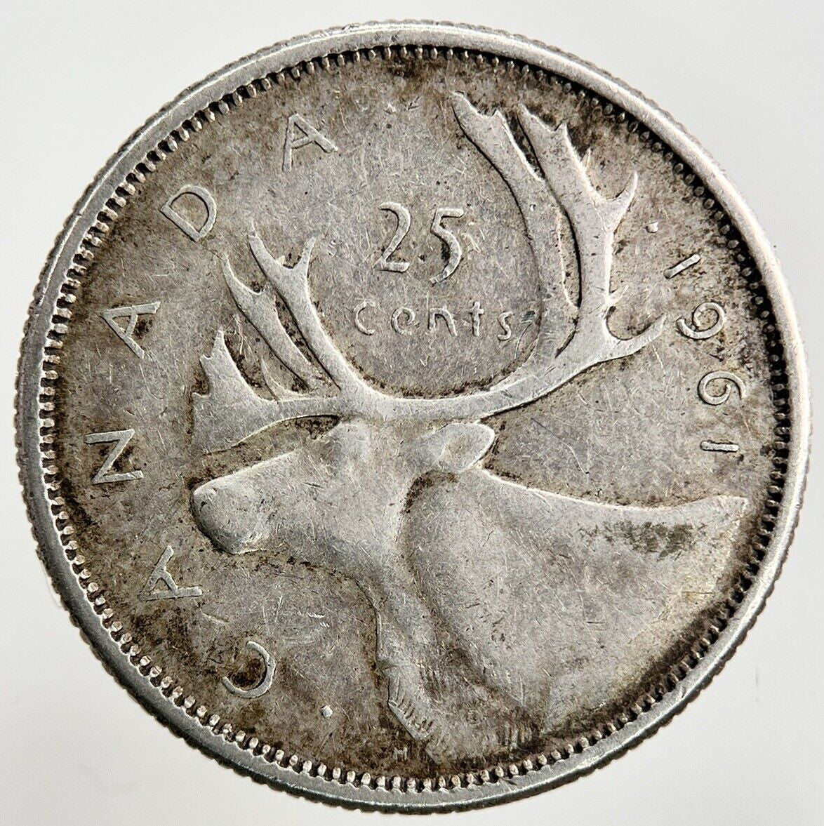 1961 Canada 25 Cents Silver Coin | Fine Collectable Grade