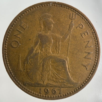 1961 Elizabeth II 2nd One Penny Coin | Fine Collectable Grade