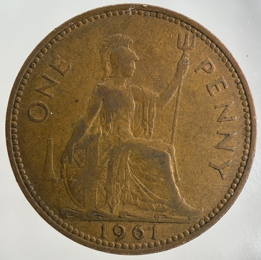 1961 Elizabeth II 2nd One Penny Coin | Fine Collectable Grade