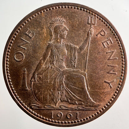 1961 Elizabeth II 2nd One Penny Coin | Very High Grade
