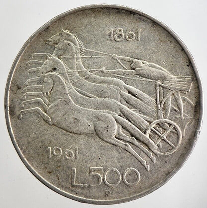1961 Italy 500 Lira Silver Coin | Very High Grade | a4752