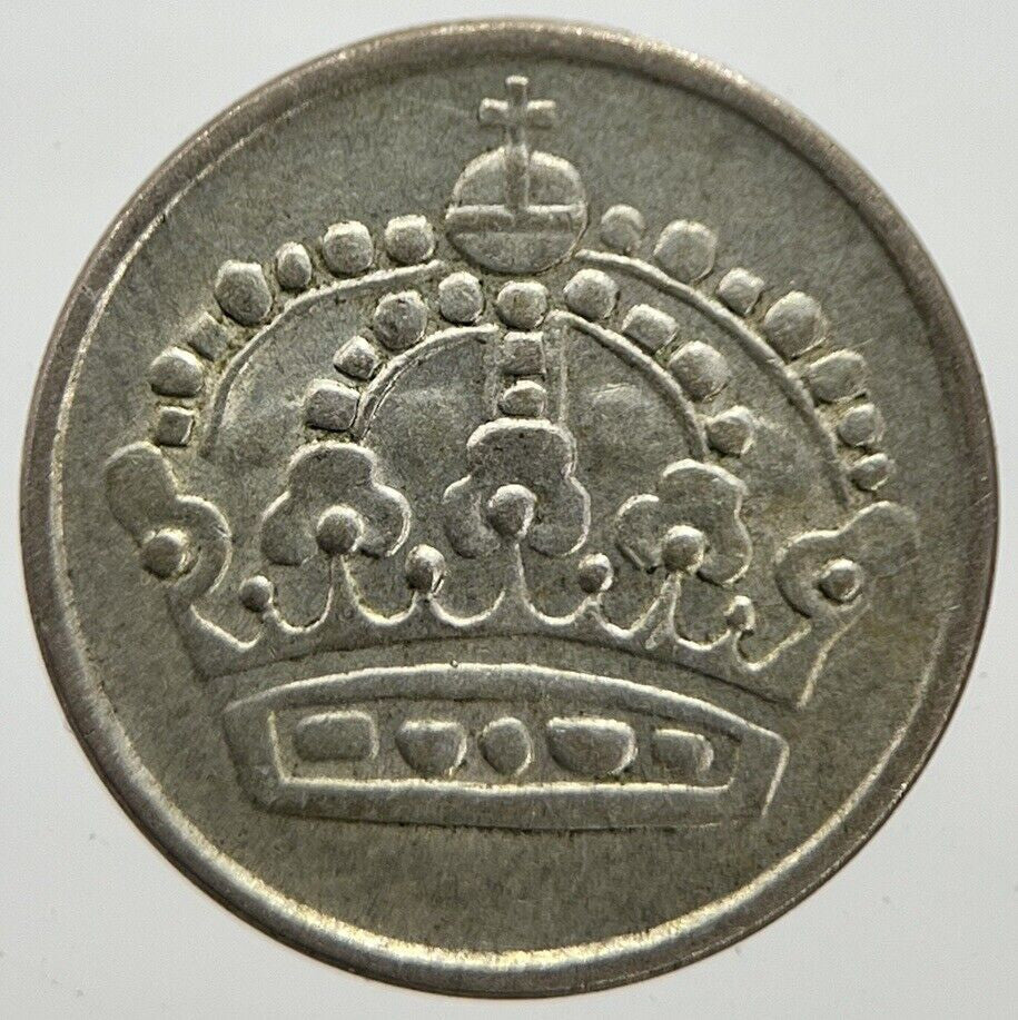 1961 Sweden 25 Ore Silver Coin | Very High Grade | a7276